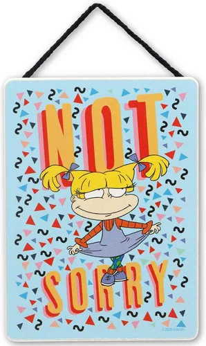 Miniatura 12 de Cita de Angelica de Rugrats de Nickelodeon, Alfombra de Galleta Colgante de Madera para Pared - Gracioso Cartel de Angelica para Decoración del Hogar