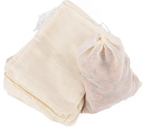 Miniatura 12 de AUEAR, Bolsas de sopa de algodón reutilizables con cordón para café, medicina china, bolsa de té, colar hierbas, estopilla, caldo de huesos, 4"x6