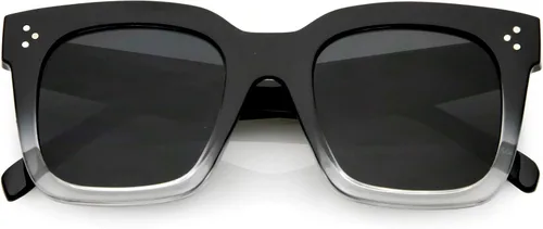 Miniatura 58 de zeroUV - Gafas de sol cuadradas retro de moda de gran tamaño para mujer estilo vintage 1.969 pulgadas