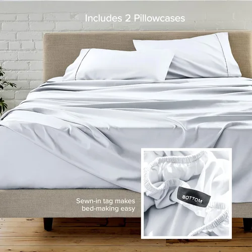 Miniatura 4 de Bare Home Hotel Luxury - Juego de sábanas tamaño individual, extra suave, 4 piezas, bolsillos profundos, ajuste fácil, refrescante y transpirable