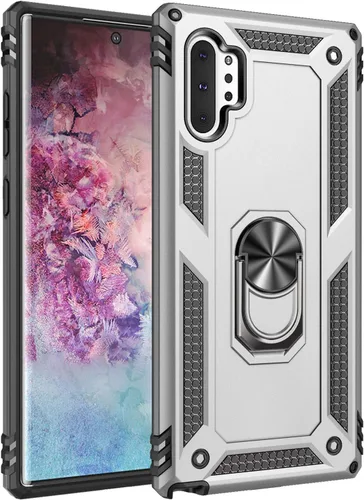 Carcasa de grado militar para Samsung Galaxy Note 10 Plus 5G, anillo giratorio de metal, soporte magnético para montaje en coche, funda a prueba de