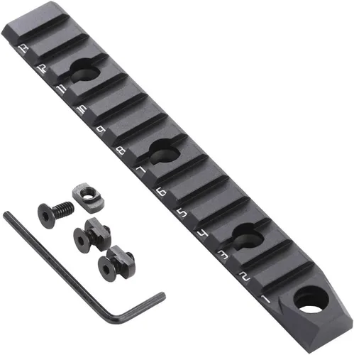 TuFok Riel Alumimun Picatinny de 13 ranuras para Mlock – Soporte adaptador de sección de riel delgado de 0.37 pulgadas de altura con enchufe para
