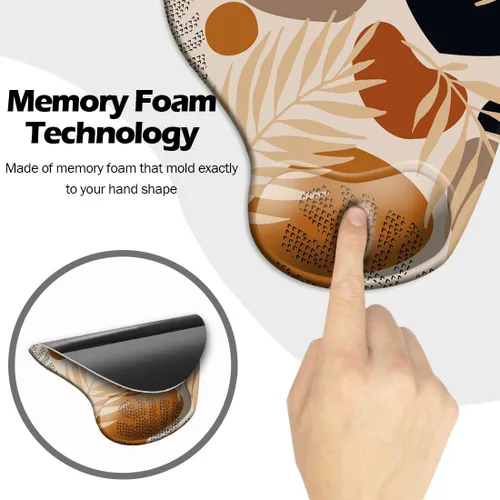 Miniatura 4 de DOOKE - Alfombrilla ergonómica para mouse con soporte para muñecas y posavasos, alfombrillas para mouse con base antideslizante de poliuretano