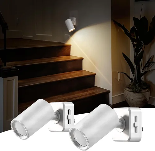 Miniatura 8 de L LOHAS LED Luces nocturnas enchufables a la pared, [paquete de 2] focos de pared para interiores con sensor de luz, luces nocturnas ámbar