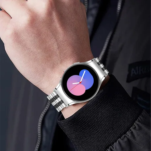 Miniatura 5 de EZMVZKU Galaxy Watch 7/6/5/4/FE 1.575 in 1.732 in correa de metal de acero inoxidable, correa sin huecos para Samsung Galaxy Watch 6 4 Classic 1.654