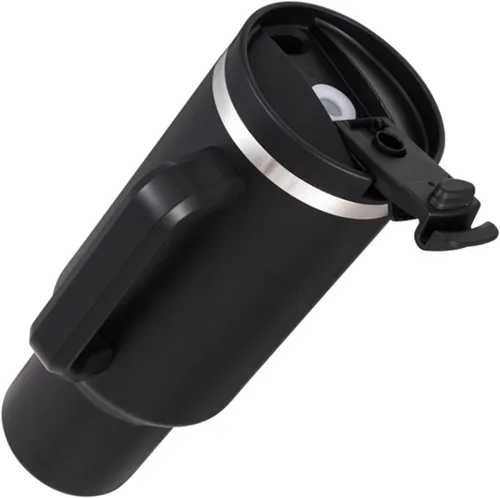 Miniatura 8 de MARAZONE Vaso aislado de 40 onzas con asa y pajilla – Taza de acero inoxidable de doble pared al vacío que cabe en portavasos de automóvil, taza