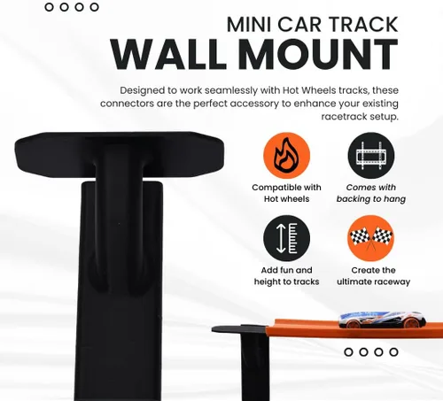 Miniatura 3 de Conectores de Pared para Pista de Carreras de Juguetes Compatibles con Hot Wheels Accesorio de Construcción de Pista Infantil Rampas y Pistas