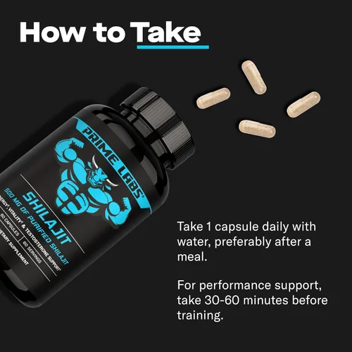 Miniatura 8 de Prime Labs Shilajit Cápsulas para hombres – 500 mg de Shilajit del Himalaya (20% ácido fúlvico) – Energía, vitalidad, soporte de testosterona