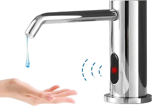 Miniatura 8 de Dispensador automático de jabón sin contacto para cocina y baño, dispensador de jabón eléctrico comercial integrado, sensores infrarrojos mejorados