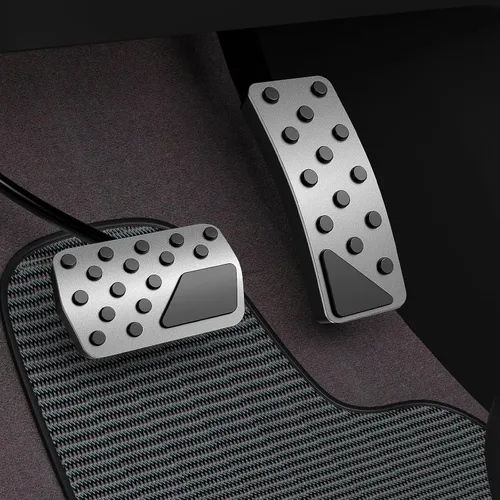 Miniatura 10 de Funda de pedal de aleación de aluminio para Jeep Grand Cherokee 2011-2024 2025 Dodge Durango 2011-2024 2025 Sin perforación Fundas de pedal de freno
