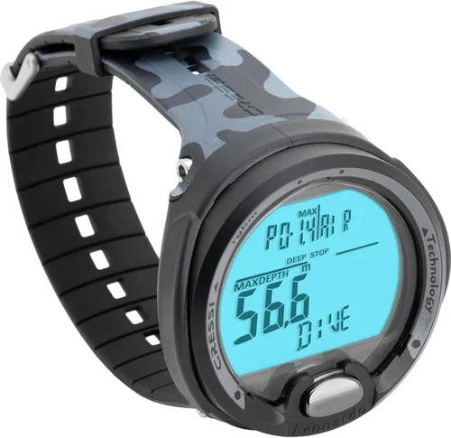 CRESSI Leonardo 2.0 Ordenador de buceo subacuático de un solo botón, 3 modos: aire, nitrox, calibre, menú fácil de usar - Diseñado y fabricado en