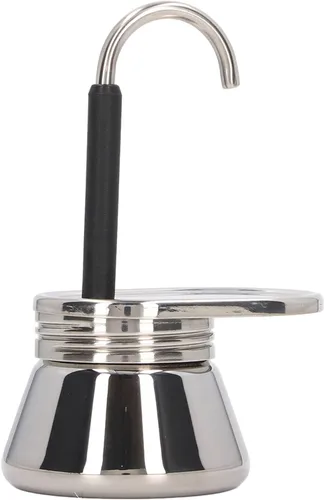 Miniatura 8 de CHICIRIS Cafetera para estufa, olla de moca ligera de acero inoxidable de una sola boquilla para acampar al aire libre, uso doméstico