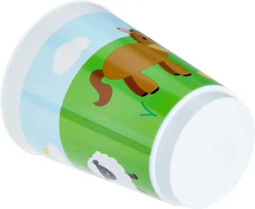 Miniatura 6 de BLUE PANDA Paquete de 16 tazas de plástico de animales de granja, corral para suministros de fiesta de cumpleaños (16 onzas)