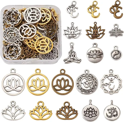 Miniatura 24 de Craftdady Colgantes de aleación de plata antigua estilo tibetano, bonitos dijes colgantes de metal, colgantes de animales vintage, dijes colgantes