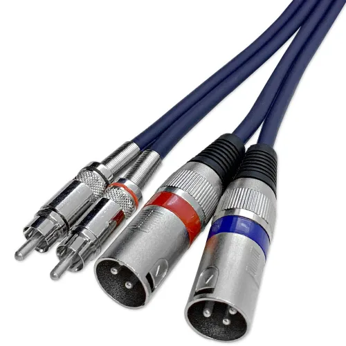 Seismic Audio - SA-2RAXRM05 - Cable de conexión doble XLR a RCA de 5 pies, 2 XLR macho a 2 RCA macho, cable de conexión de interconexión estéreo