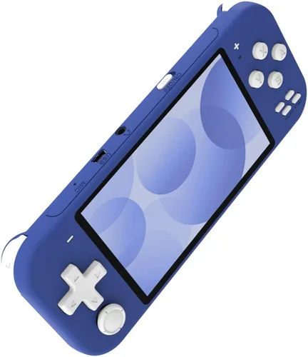Mini consola de juegos retro portátil X20, consola de juegos portátil de 4.3 pulgadas con joysticks, 2000 juegos integrados, descarga de juegos Azul
