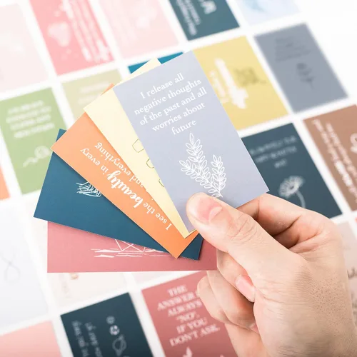 Miniatura 5 de 100 tarjetas de afirmación para mujeres y hombres con más de 150 preguntas que invitan a la reflexión, tarjetas de afirmación únicas para aliviar