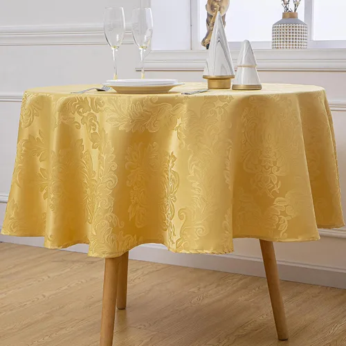 Miniatura 37 de Mantel rectangular de poliéster impermeable, resistente a las arrugas, lavable, mantel de tela diseño Jacquard