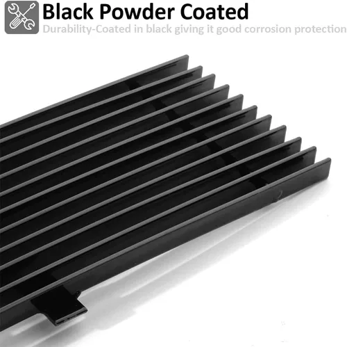 Miniatura 7 de Insertos de parrilla compatibles con F150 2009-2014, parrilla frontal de aluminio macizo billet (negro)