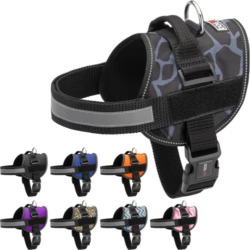 Miniatura 28 de Dogline Arnés para perro, chaleco reflectante ajustable sin tirones con asa para caminar, entrenar, transpirable, arnés sin estrangulamiento