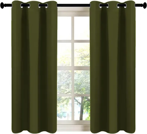 Miniatura 127 de LA PALMA Cortinas opacas con aislamiento térmico y ojales, para sala de estar, dormitorio, paquete de 2 paneles