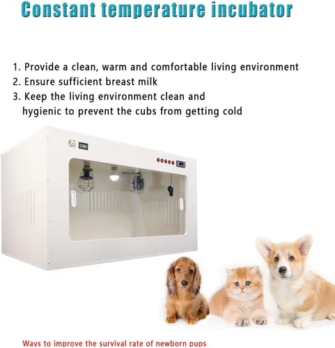 Miniatura 2 de Caja de incubadora para mascotas grande con calefacción, criadores e incubadoras, incubadora de cachorros y gatos, caja inteligente de crianza