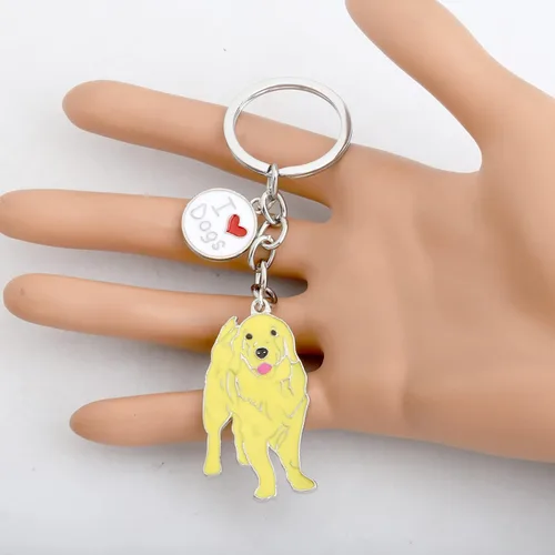 Miniatura 7 de FUSTMW Llavero Golden Retriever para amantes de los perros, regalo para dueños, regalo de Golden Retriever