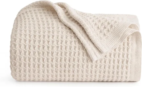 Miniatura 56 de Bedsure Gentlesoft - Manta de 100 % algodón, tamaño Twin XL, para dormitorio universitario, transpirable y suave, manta Twin de tejido waffle