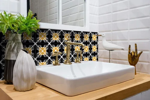 Miniatura 4 de Mi Alma - Azulejos decorativos para baño, 24 piezas, calcomanías para azulejos Talavera, fácil aplicación, diseño decorativo, ideal para baño