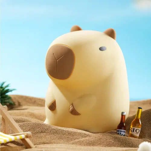 Miniatura 11 de ATSUI Luz Nocturna de Pingüino, Lámpara Nocturna de Animal Novelosa y Esponjosa LED, Silicona de Grado Alimentario, Atenuable en 2 Niveles, Luz