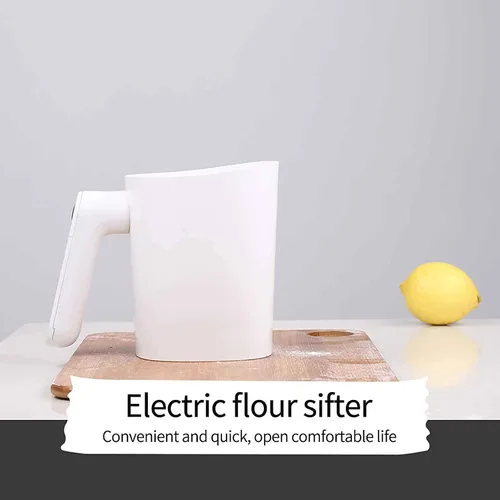 Miniatura 6 de Tamiz eléctrico de harina para hornear, tamiz de 4 tazas con malla fina de acero inoxidable, mango de mano para apretar, fácil de limpiar, tamiz