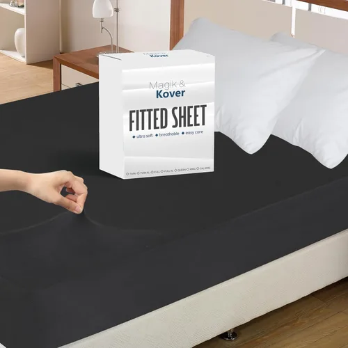 Miniatura 6 de Sábana bajera individual solo, sábanas de cama individuales de tamaño individual súper suaves y acogedoras para niños con bolsillo profundo de hasta