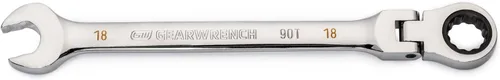Miniatura 12 de GEARWRENCH Llave combinada de trinquete con cabeza flexible de 12 puntos, arco oscilante de 4 grados de 8 mm - 86708