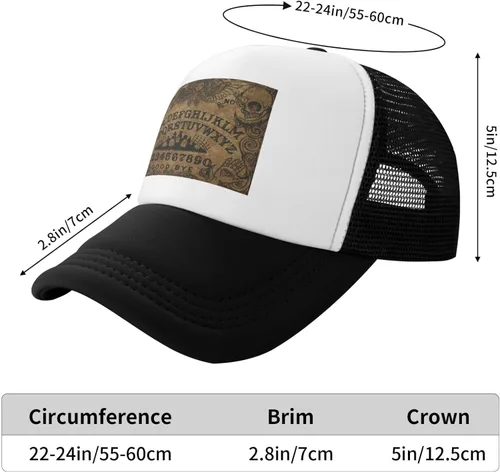 Miniatura 3 de Game Ouija Board Pattern Logo(1) Baseball Cap Women's Men Denim Hats Adjustable Mesh Casquette