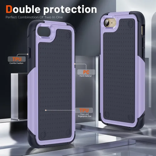 Miniatura 296 de Jeylly Funda para iPhone SE/Funda para iPhone 5S, Exterior de Plástico Duro que Absorbe Golpes + Interior de Silicona de Goma Defensor contra
