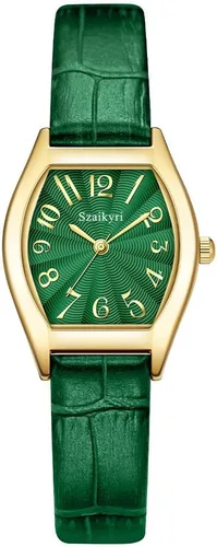 Miniatura 17 de Reloj Szaikyri en Forma de Barril para Mujeres con Números Árabes Fáciles de Leer, Reloj de Vestir para Damas