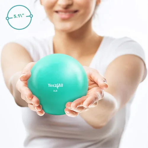 Miniatura 2 de Yes4All - Bolas de tonificación con peso para ejercicio, bolas medicinales suaves para ejercicio, pilates, yoga, equilibrio, flexibilidad, 2-10 G.