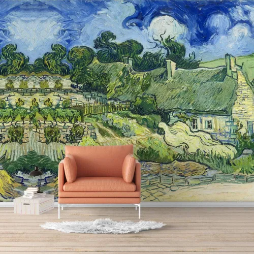 Miniatura 2 de IDEA4WALL Murales de pared para dormitorio, noche estrellada de Van Gogh, pinturas famosas, papel tapiz extraíble grande, calcomanías de pared