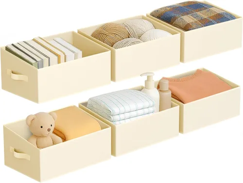 Miniatura 47 de DIMJ Contenedores de almacenamiento trapezoidales para ropa, 4 paquetes organizadores de armario y cestas de almacenamiento, cestas plegables