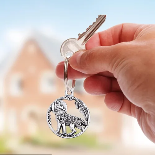 Miniatura 5 de 40 dijes de plata antigua con diseño de lobo de aleación vintage, suministros de manualidades para manualidades, collares, pulseras, llaveros