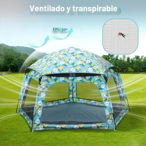 Miniatura 4 de Tienda de campaña desplegable para bebés, tienda de campaña para exteriores e interiores para playa con toldo, bolsa de viaje, patio de juegos Bosque