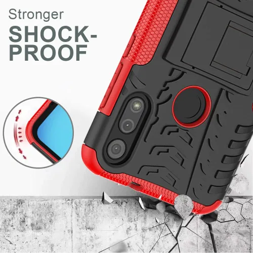 Miniatura 2 de Funda para teléfono Moto E, Motorola e con protector de pantalla HD, protector de silicona a prueba de golpes con función atril para Moto E (2020)