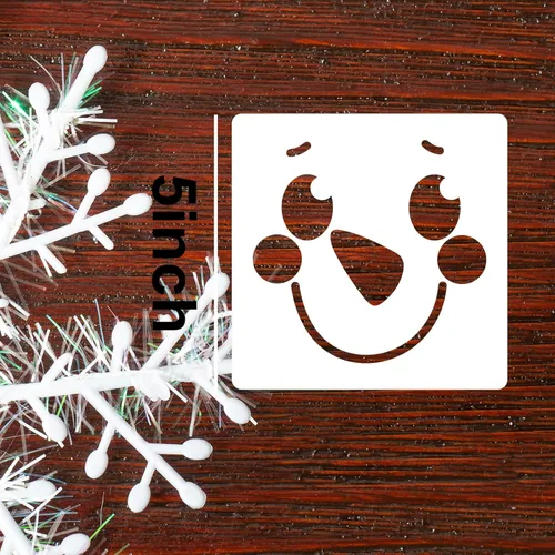 Miniatura 2 de Plantillas de cara de muñeco de nieve de Navidad de 5 pulgadas para pintar en madera, plantillas de dibujo de adornos navideños reutilizables