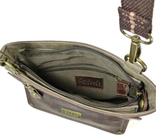 Miniatura 6 de CHALA GEMINI Bolso bandolera de lona para regalo, color gris piedra