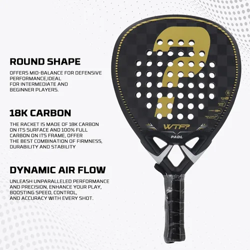 Miniatura 3 de Raquetas de Padel Palas de Padel Raqueta de Tenis Fibra de Carbono para Padel