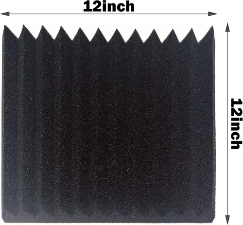 Miniatura 2 de Paquete de 24 paneles de espuma a prueba de sonido, paneles de pared insonorizados de recuperación rápida de 1 x 12 x 12 pulgadas, paneles