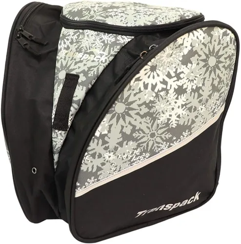 TRANSPACK Edge Junior - Mochila para botas de esquí y snowboard, resistente al agua, 33 L, bolsa de mochila Blanco (White Snowflake)
