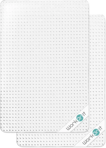 Miniatura 13 de WorkOnIt Tapete para silla de oficina, 30 x 48 pulgadas, tapete transparente para silla de escritorio para alfombra de pelo bajo, protector de piso