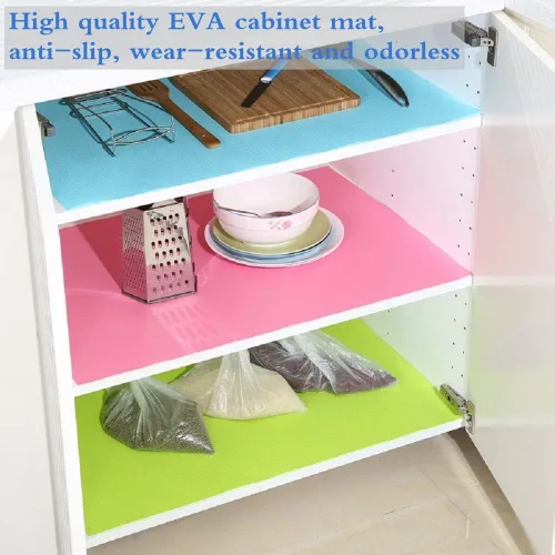 Miniatura 5 de Revestimiento para estantes, revestimientos de cajones para cocina, no adhesivo, resistente al agua, agarre fuerte, fácil de limpiar y recortar
