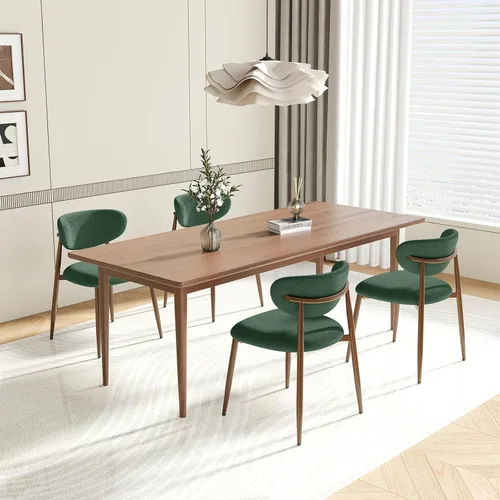 Miniatura 24 de MALOL Juego de 2 sillas de comedor, sillas de cocina con respaldo curvado con patas de metal y almohadillas antideslizantes, silla de comedor